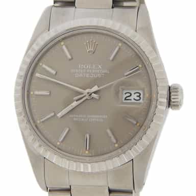 Mens Rolex Stainless Steel 16030 Datejust Watch Slate Dial 16030 (SKU 7467194AMT)