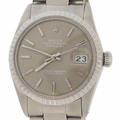 Mens Rolex Stainless Steel 16030 Datejust Watch Slate Dial 16030 (SKU 7467194AMT)