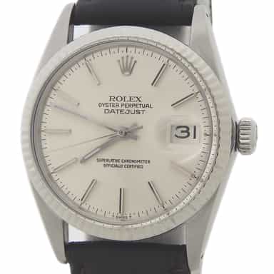 Mens Rolex Stainless Steel Datejust 16014 Watch with Silver Dial (SKU 6423012GAMT)