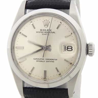 Mens Rolex Stainless Steel Date Watch with Silver Dial 1500 (SKU 1064482AMT)