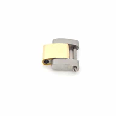 1 (ONE) Aftermarket Mens 10K Yellow Gold Cap & Steel Watch 20mm Link (SKU LINKSAFTO2010KCAPM)