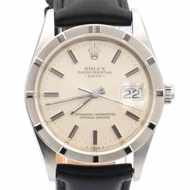 Mens Rolex Stainless Steel Date Watch Silver Dial 15210 (SKU X615393AMT)