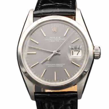 Mens Rolex Stainless Steel Date Watch with Slate Gray Dial 1500 (SKU 2722773BLAMT)