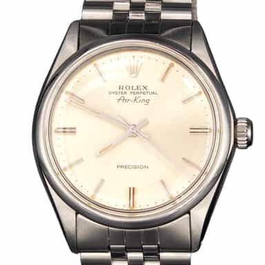 Mens Rolex Stainless Steel Air-King Watch Silver Dial 5500 (SKU 3552745AMT)