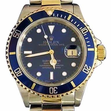Mens Rolex Two-Tone 18K/SS Submariner Date Ref. 16613 (SKU U122079BC)
