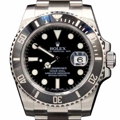 Mens Rolex Stainless Steel Submariner Watch Ref. 116610 Black Dial Ceramic Bezel (SKU 35Z839K7AMT)