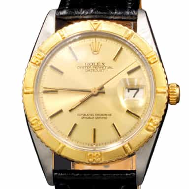 Mens Rolex Two-Tone Datejust Turn-O-Graph Watch Gold Champagne Dial 1625 (SKU 1280981BLAMT)