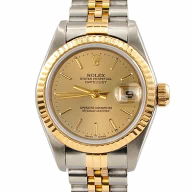 Ladies Rolex Two-Tone 18K/SS Datejust with Gold Champagne Dial (SKU F291516AMT)