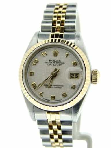 Ladies Rolex Two-Tone 18K/SS Datejust Ivory Arabic 69173 (SKU E543602MT)