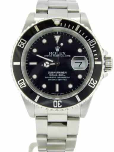 Mens Rolex Stainless Steel Submariner Black  16610 (SKU R819818NNBCMT)