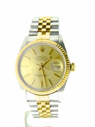 Mens Rolex Two-Tone Datejust Champagne 16013 (SKU 5555561NBMT)