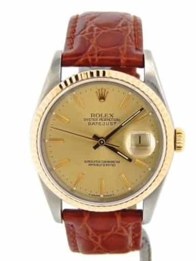 Mens Rolex Two-Tone 18K/SS Datejust Champagne  16233 (SKU L971975NBRNBCMT)