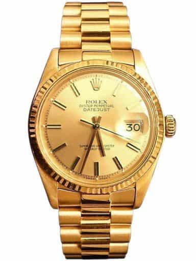 Mens Rolex 18K Yellow Gold Datejust Champagne  1601 (SKU 5371111MT)