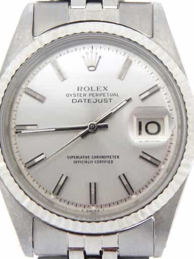 Mens Rolex Stainless Steel Datejust Silver 1601 (SKU 1465614MT)