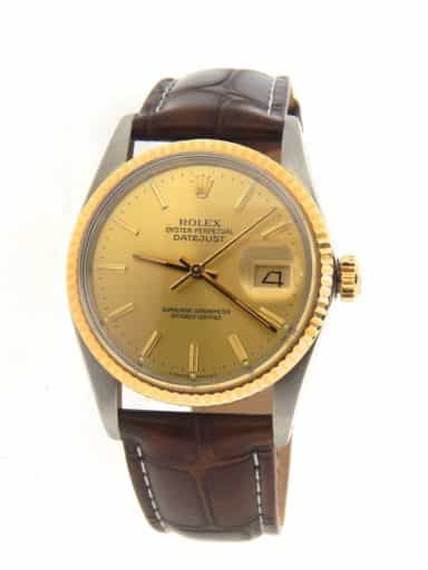 Mens Rolex Two-Tone Datejust Champagne 16013 (SKU 9780425BRMT)
