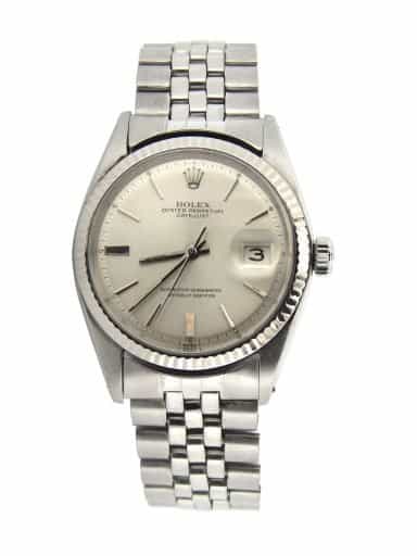 Vintage Mens Rolex Stainless Steel Datejust Watch 1601 with Silver Dial (SKU 1948314MT)