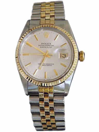 Mens Rolex Two-Tone Datejust Silver 16013 (SKU 6496073AMT)