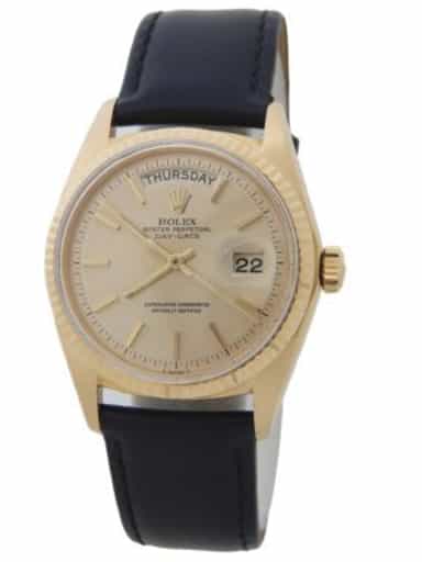 Mens Rolex 18K Gold Day-Date 1803 Watch Champagne Dial (SKU 1703772AMT)