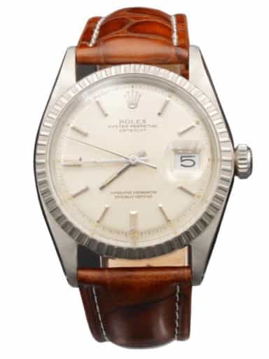 Mens Vintage Rolex Stainless Steel Datejust 1603 Watch with Silver Dial (SKU 1050113BRAMT)