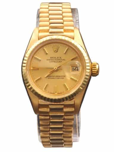 Ladies Rolex 18K Yellow Gold Datejust President Watch Model Ref 6917 (SKU 7559870PAMT)