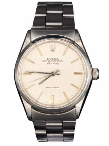 Mens Rolex Stainless Steel Air-King Watch Silver Linen Dial 5500 (SKU 2893630AMT)