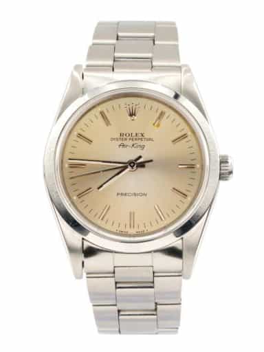 Mens Rolex Stainless Steel Air-King Watch Silver Dial 14000 (SKU X747790FPAMT)