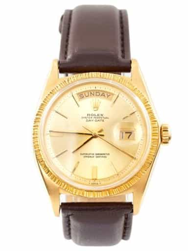 Mens Rolex 18K Gold Day Date Watch with Gold Champagne Dial 1807 (SKU 2345181LAMT)