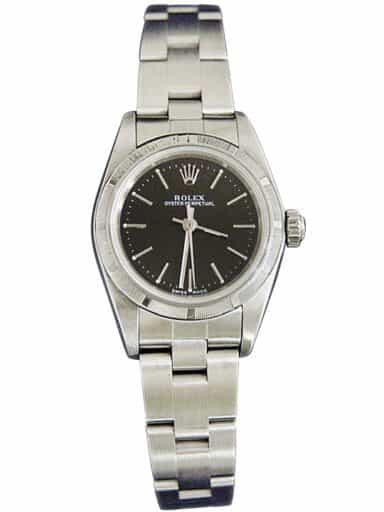 Ladies Rolex Stainless Steel Oyster Perpetual Black  76030 (SKU A525167NNCMT)