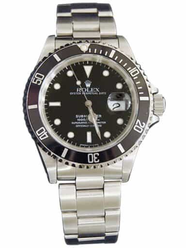 Mens Rolex Stainless Steel Submariner Black  16610 (SKU U111556NNBCMT)