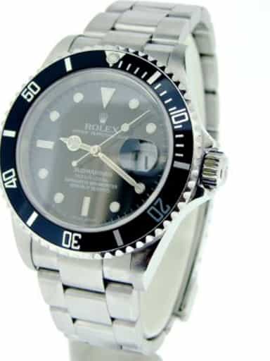 Mens Rolex Stainless Steel Submariner Black  16610T (SKU F359485NNBCMT)