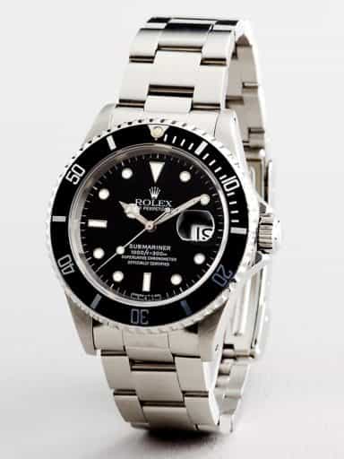 Mens Rolex Stainless Steel Submariner Black  16610 (SKU 16610111NNBCMT)