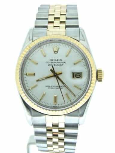 Mens Rolex Two-Tone Datejust White  16013 (SKU B8225404MT)