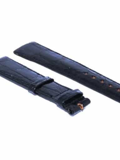 Vintage Rolex Black Crocodile Leather Strap Band 20mm (SKU BLCR56MT)