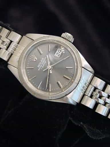 Ladies Rolex Stainless Steel Date Gray Slate  6916 (SKU 3567675MT)