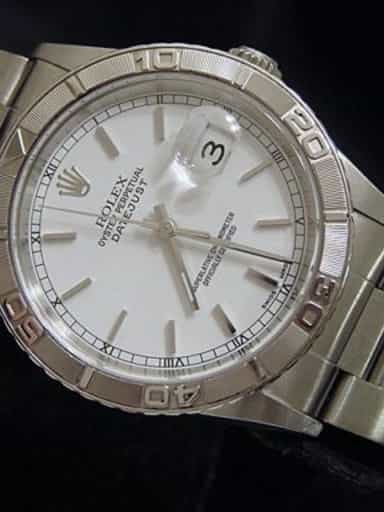 Mens Rolex Stainless Steel Datejust Turn-O-Graph White 16264 (SKU Y154043MT)