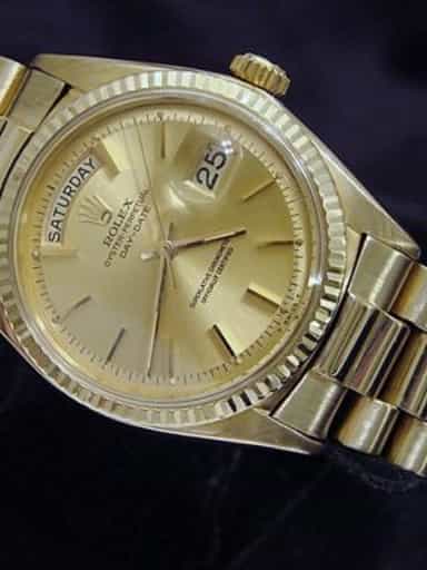 Mens Rolex 18K Gold Day-Date President Champagne  1803 (SKU 1370251MT)