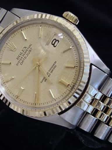 Mens Rolex Two-Tone Datejust Champagne 1601 (SKU 2384300MT)