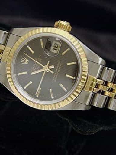 Ladies Rolex Two-Tone 18K/SS Datejust Black  69173 (SKU R367256MT)