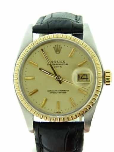 Mens Rolex Two-Tone 14K/SS Date Champagne  1505 (SKU 5845812MT)