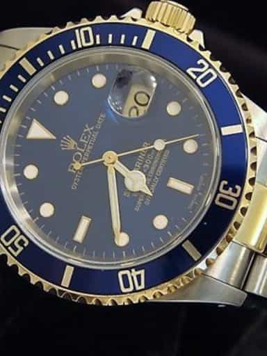 Mens Rolex Two-Tone 18K/SS Submariner Blue  16613 (SKU P867965MT)
