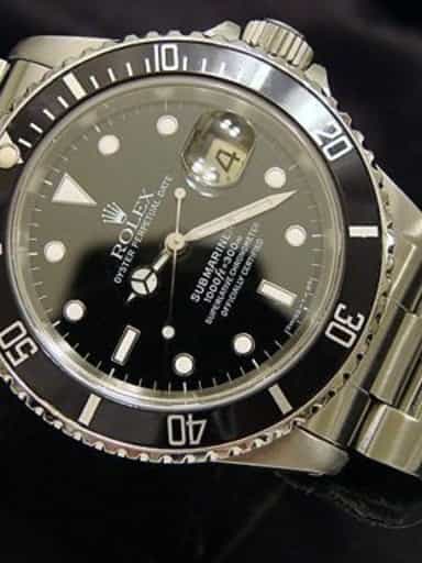 Mens Rolex Stainless Steel Submariner Black  16610 (SKU L550411NNBCMT)