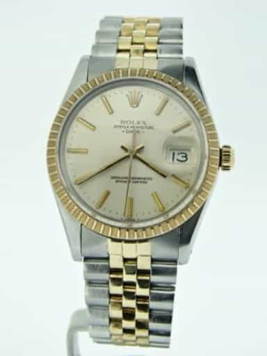 Pre Owned Mens Rolex Two-Tone Date with a Silver Dial 15053 (SKU 7155182)