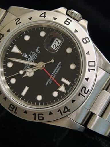 Mens Rolex Stainless Steel Explorer II Black  16570 (SKU U191068MT)