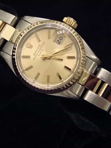 Ladies Rolex Two-Tone Date Champagne  6917 (SKU 6576237MT)