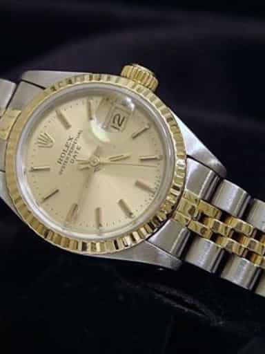 Ladies Rolex Two-Tone 18K/SS Date Champagne  69173 (SKU 9478127MT)