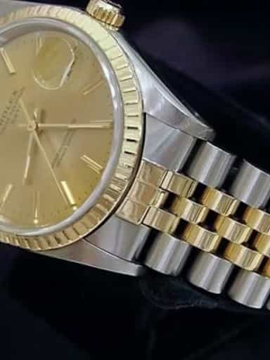 Mens Rolex Two-Tone 18K/SS Date Champagne  15223 (SKU X279076MT)