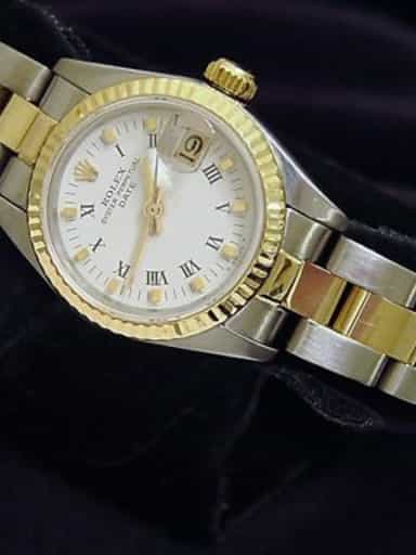 Ladies Rolex Two-Tone Date White Roman 69173 (SKU 8636658MT)