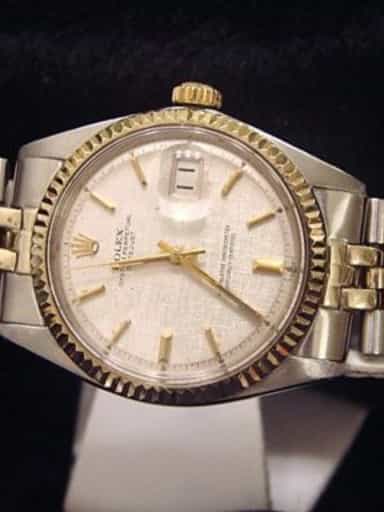 Mens Rolex Two-Tone 14K/SS Datejust Silver  1601 (SKU 5701111BCMT)