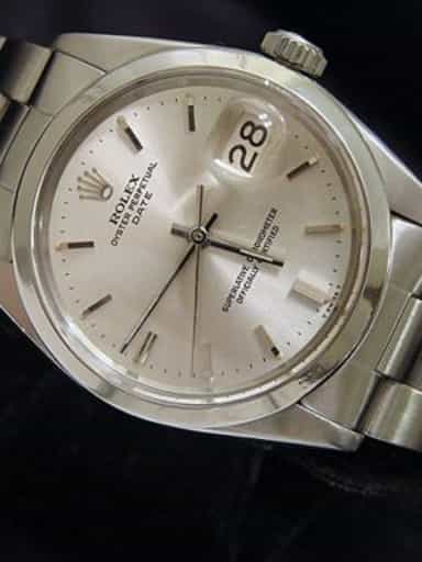 Mens Rolex Stainless Steel Date Silver  1500 (SKU 1438482DMT)