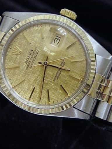Mens Rolex Two-Tone Datejust Champagne  16013 (SKU DJ561111BCMT)